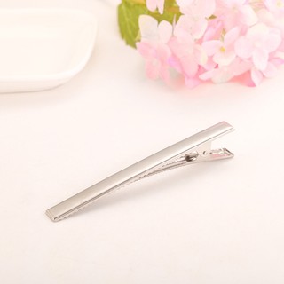 (Set 5) Kẹp mỏ vịt màu bạc, Phôi làm kẹp tóc handmade