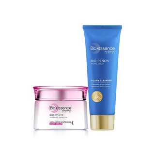 Bộ Kem đêm Bio-Essence chiết xuất Tanaka&Camellia 50gr+Sữa rửa mặt dưỡng da (dầu&hỗn hợp) BioRenew 100gr