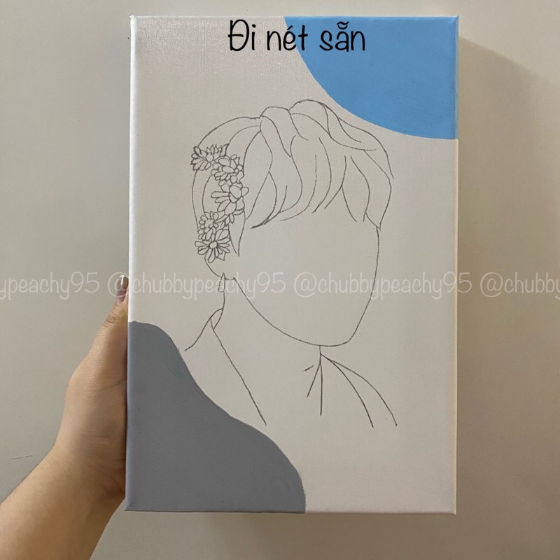 Bộ kit thêu tranh canvas size 30x20cm - Nguyên liệu tự thêu tranh canvas