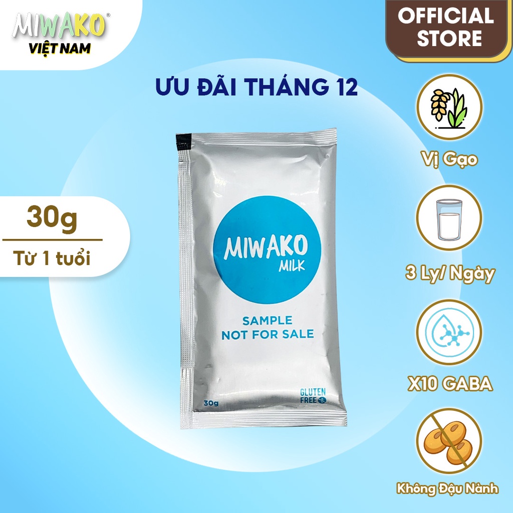Sữa Công Thức Hạt Thực Vật Hữu Cơ Miwako Vị Gạo Gói 30g - Miwako Việt Nam