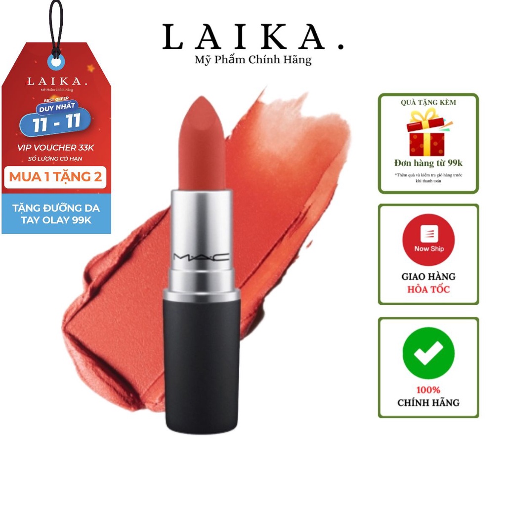 SON M.A.C Matte Retro Matte Lipstick Marrakesh Devoted to chili
