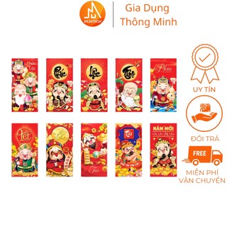 Combo 50 bao lì xì, lì xì tết 2023 siêu đẹp giấy C150 cao cấp MUN201