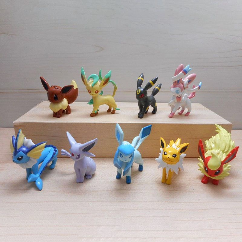 Bộ 3 Mô Hình Đồ Chơi Nhân Vật Pokemon Go Eevee Evolution