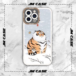 Ốp lưng iphone samsung xiaomi oppo cạnh vuông JMCase Meme Hổ Cute Trung Quốc