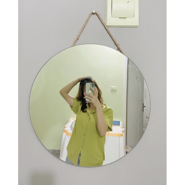 Gương treo dây đay Decor ⚡𝐒𝐀̆̃𝐍 𝐇𝐀̀𝐍𝐆 𝐒𝐇𝐈𝐏 𝐍𝐆𝐀𝐘⚡ Gương treo dây xịn xò