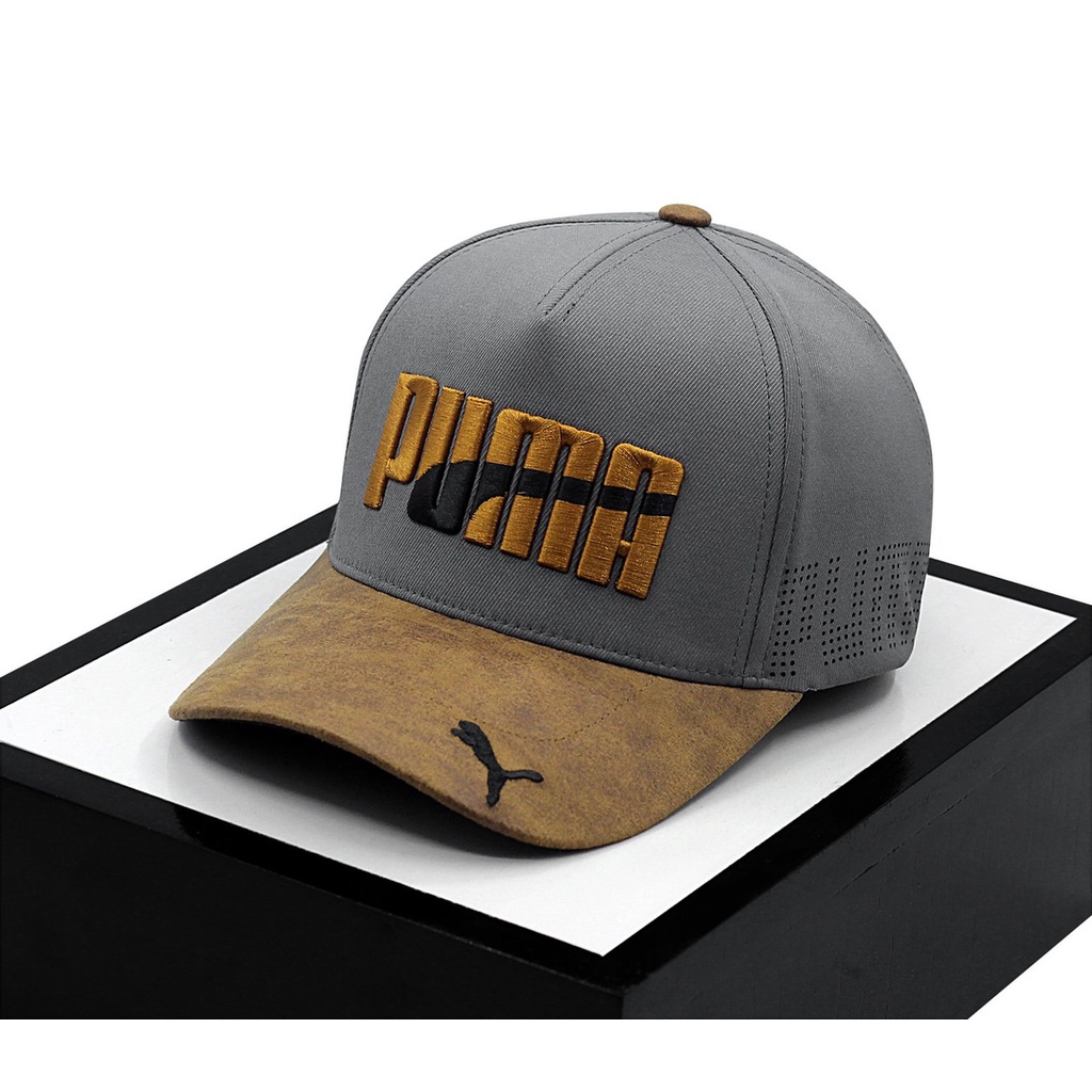 Nón lưỡi trai PU MA  Vintage lưỡi trai da lộn,phối cotton Hàn Quốc phối, hoạ tiết đơn giản, trẻ trung, nón bít đuôi