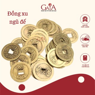 Đồng xu ngũ đế phong thuỷ chiêu tài (combo 39 xu)