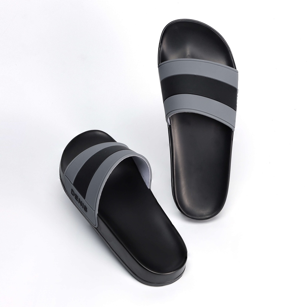 Dép Quai Ngang Denis Unisex Slipper đế PU đen cao cấp SP07