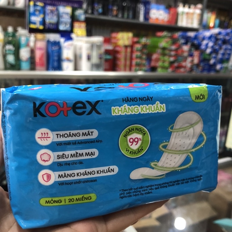 Băng vệ sinh Kotex hàng ngày mỏng 20 miếng