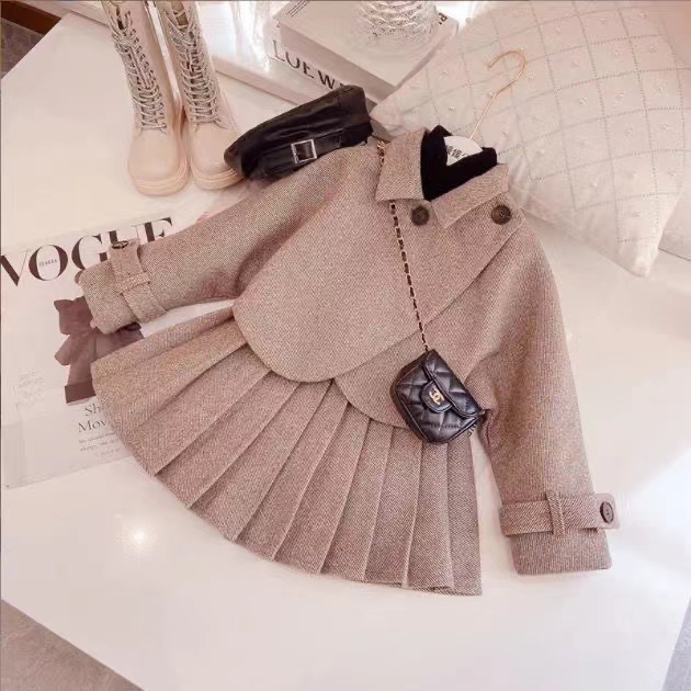 Áo Khoác cotton Xếp Ly Lửng Thời Trang Hàn Quốc Mới 2022 Dành Cho Bé Gái
