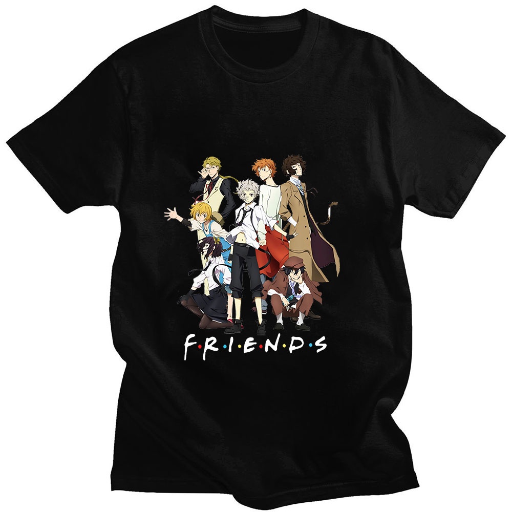Áo Thun Thể Thao Tay Ngắn Dáng Rộng In Hình Truyện Tranh Bungou Stray Dogs Kiểu Harajuku Đường Phố Thời Trang Mùa Hè Cho