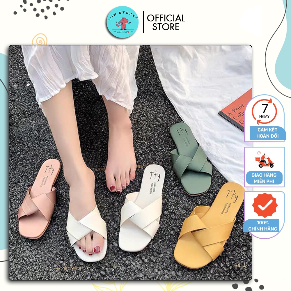 Dép kiểu nữ quai xoắn xinh xắn, thiết kế taobao, from ôm chân, êm ái, sang chảnh - LD0056