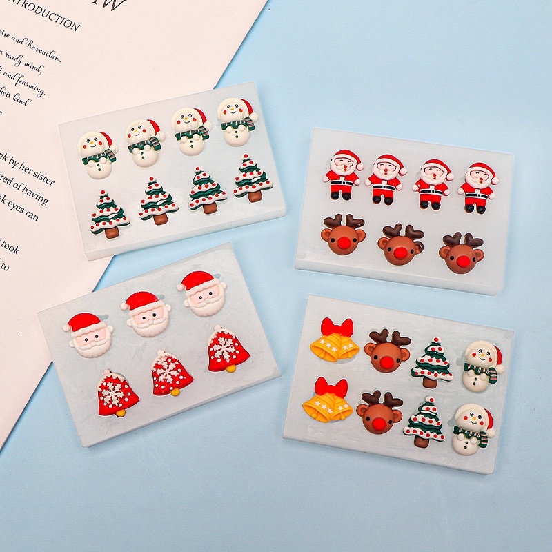 Khuôn silicon người tuyết/ giáng sinh 2D mini