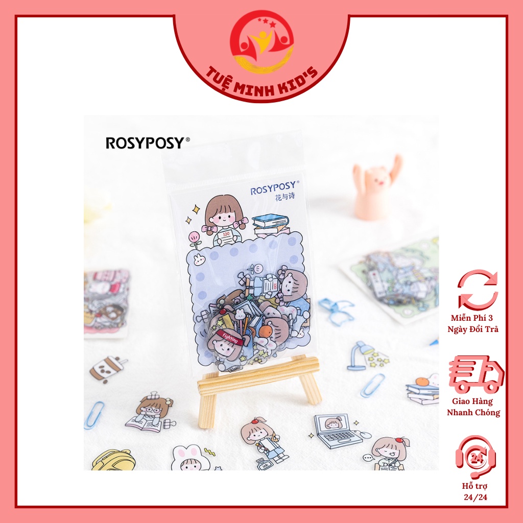 Túi Sticker Dán Gồm 30 Hình Sticker Dễ Thương Có Mẫu Khác Nhau Dùng Trang Trí Sổ Bút Sách Học Hoặc Decor Tuệ Minh Kid's