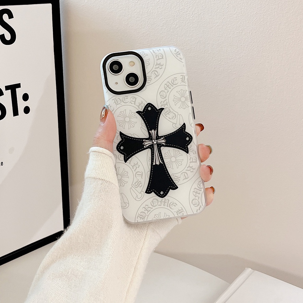 Ốp Điện Thoại Nhựa pvc In Hình logo Chrome Hearts Iphone 11 11 Promax 12 12 Pro 12 Promax 13 13 Pro 13 Promax 14 14 Plus 14 Pro 14 Promax