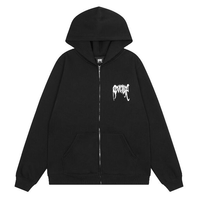Áo Hoodie cotton Có Khóa Kéo In Họa Tiết Revenge Thời Trang Cho Nam Nữ