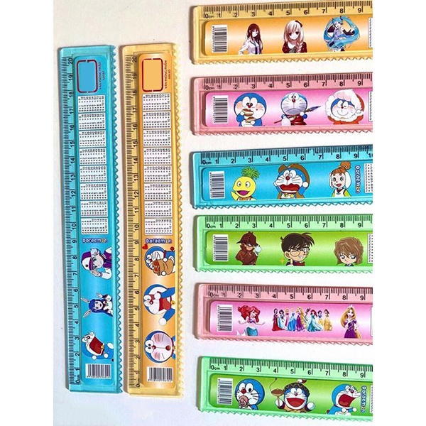 Thước nhựa răng cưa- FREESHIP, Thước kẻ học sinh 20cm in hình hoạt hình , Phát Huy Hoàng