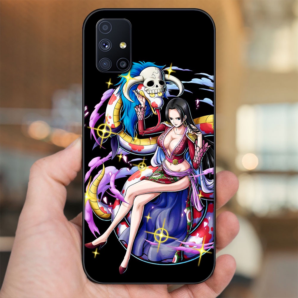 Ốp lưng Samsung M51 viền đen in hình Boa Hancock One Piece Đảo Hải Tặc
