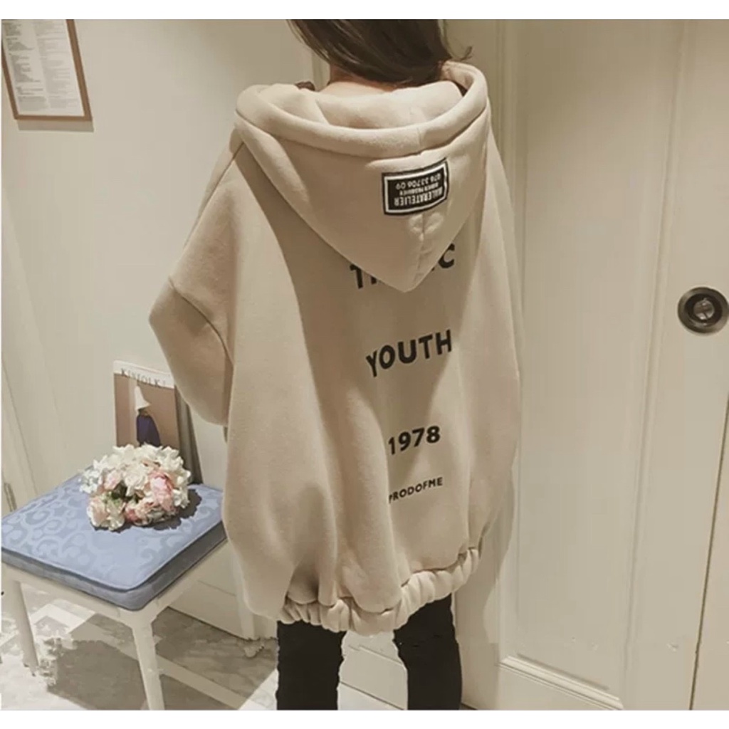 (HCM) ÁO KHOÁC NỈ HODDIES FORM RỘNG CỔ TRÙM ĐẦU THỜI TRANG NỮ SIÊU XỊN CHO CÁC CHỊ EM KME FASHION