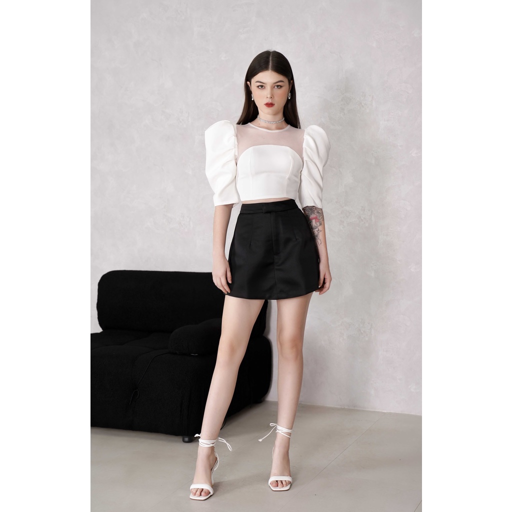 Áo croptop thiết kế tay bồng- MISIA TOP - GOÛT DE JUN