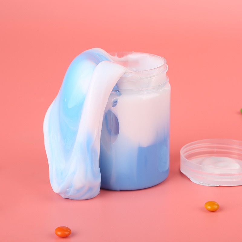 Slime thạch sữa mix 2 màu nhũ cực đẹp đồ chơi slam squishy