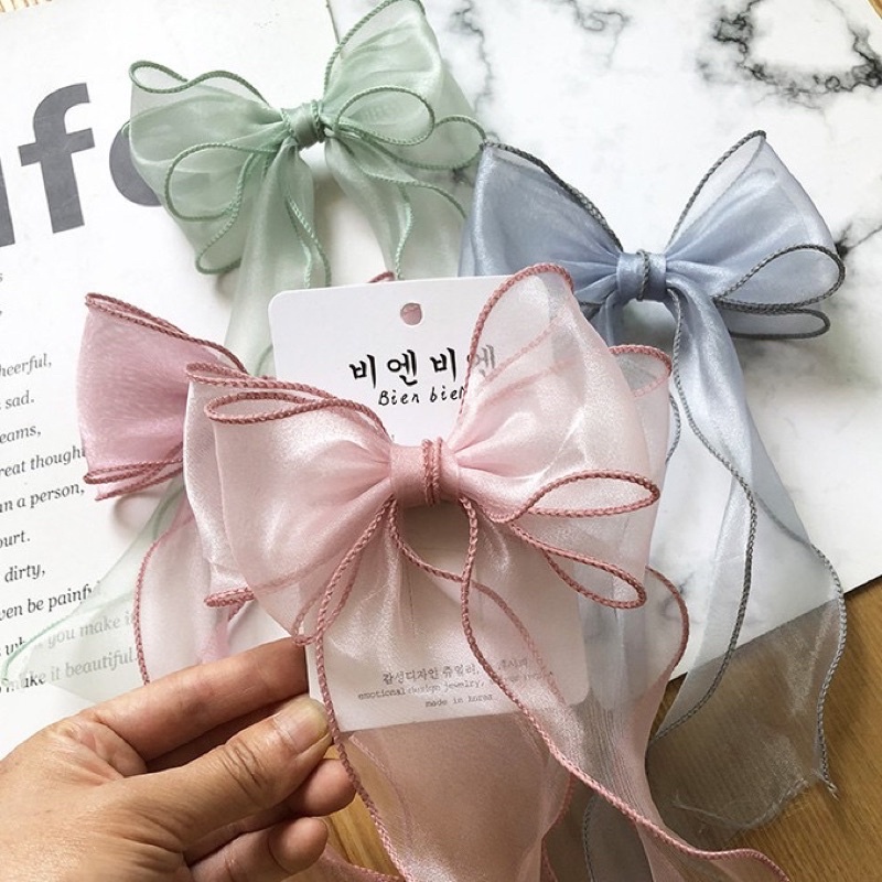 Ruy băng voan viền sóng có chiều dài 100cm phụ kiện siêu xinh💕💐☘️