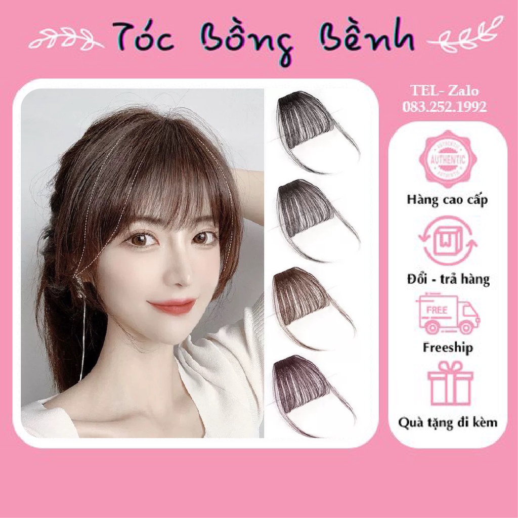 Tóc giả mái thưa Hàn Quốc hàng dệt tay cao cấp tự nhiên giống tóc thật Tóc Bồng Bềnh