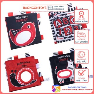 SÁCH VẢI 3D TOUCH AND EXPLORE MÀU SẮC TƯƠNG PHẢN KÍCH THÍCH THỊ GIÁC SƠ SINH - BAO NGON TOYS