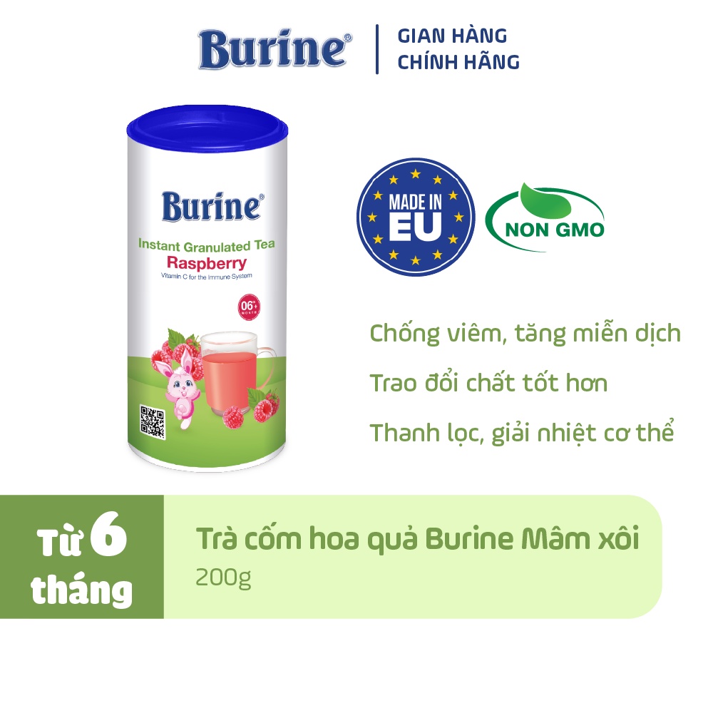 Trà cốm hoa quả HiPP Burine 200g bổ sung Vitamin C, tăng đề kháng dành cho bé từ 1 tháng tuổi