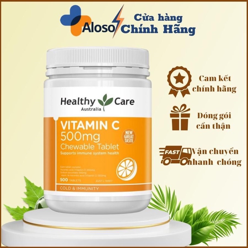 Viên nhai Healthy Care Vitamin C 500 viên