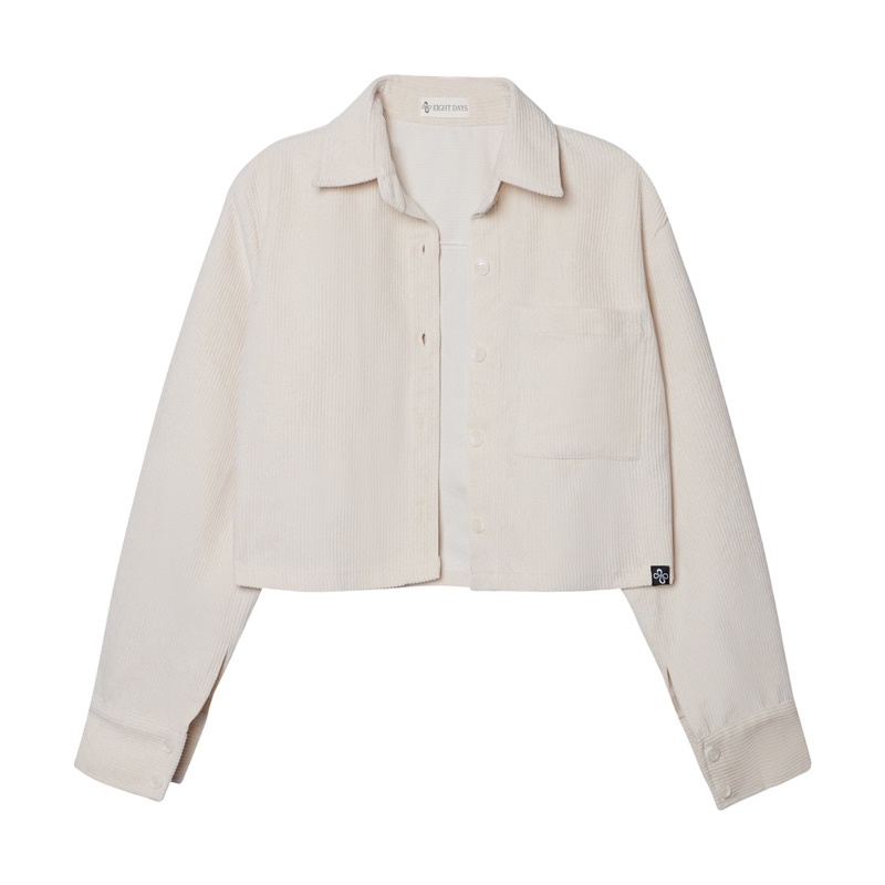 Áo Khoác Croptop /Jacket Coat/ Trắng Kem