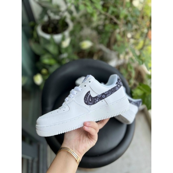 GIÀY AF1 VỆT XANH HOA VẮN MỚI FULL BOX