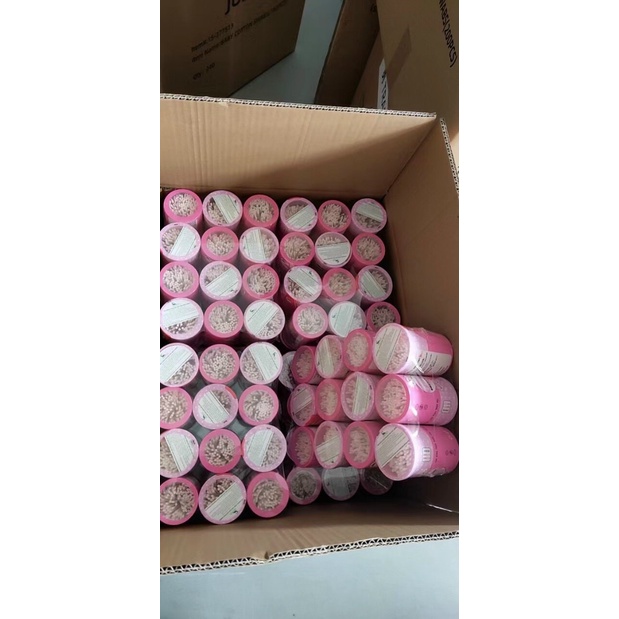 Tăm bông JUBON CAO CẤP 3 MÀU 3 HOẠ TIẾT HỘP 200 QUE cho bé