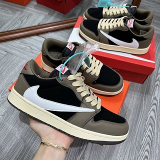 Giày Jordan 1 low Travis Scott brown cố thấp nâu cao cấp full box