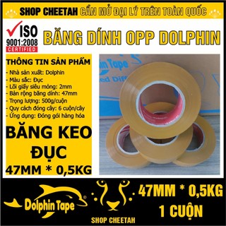 (Lõi giấy 2mm x 0,5kg) Băng dính đục 0,5kg/cuộn – Màu đục - Lõi giấy siêu mỏng 2mm – Siêu dai và dính