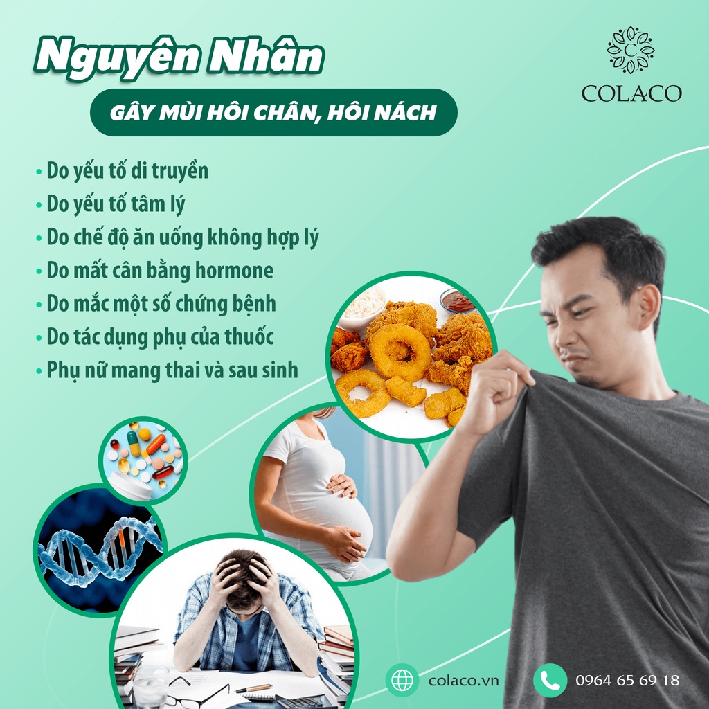 Xịt Hôi Nách Colaco Chính Hãng,  Khử Mùi Hôi Nách Hôi Chân Giảm Tiết Mồ Hôi Tay Chân, Dứt Điểm Sau 1 Liệu Trình