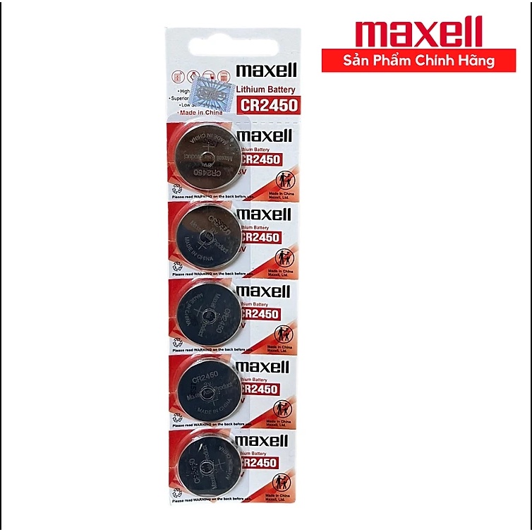 Pin CR2450 3V Lithium Maxell Chính Hãng