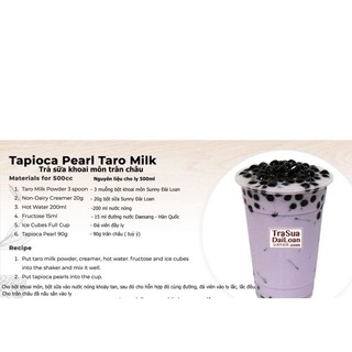 set trà sữa khoai môn