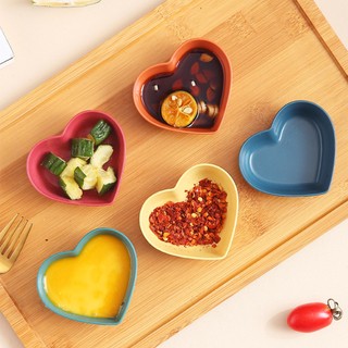 Đĩa Đựng Nước Chấm / Gia Vị Hình Trái Tim Bằng Lúa Mạch Dễ Thương Tiện Dụng Cho Nhà Hàng / Nhà Hàng