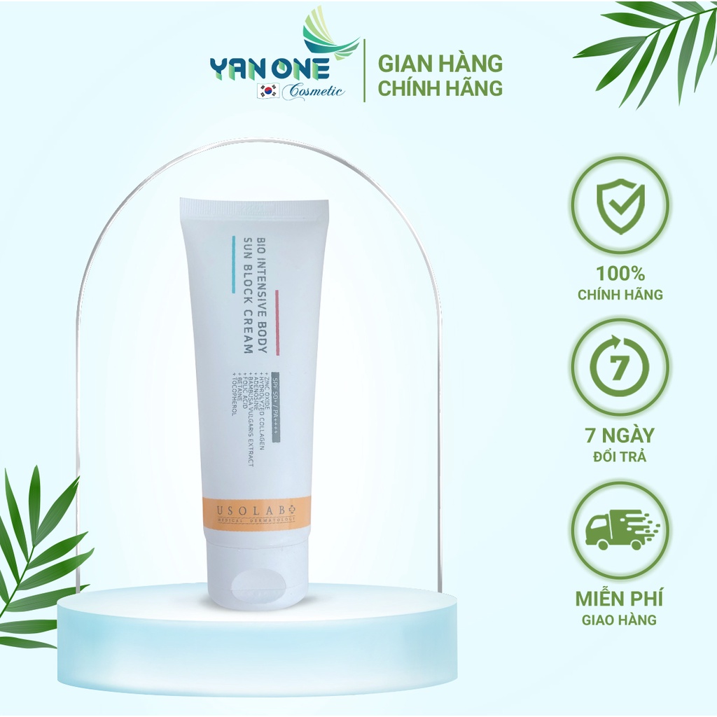 Kem chống nắng vật lý Usolab Bio Intensive Body Sun Block Cream nâng tone da nhẹ nhàng 120ml - Yan One Cosmetic