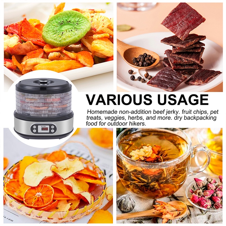 Máy sấy thực phẩm và trái cây 6 tầng thương hiệu Biolomix BFD806 BPA FREE - Hàng Nhập Khẩu