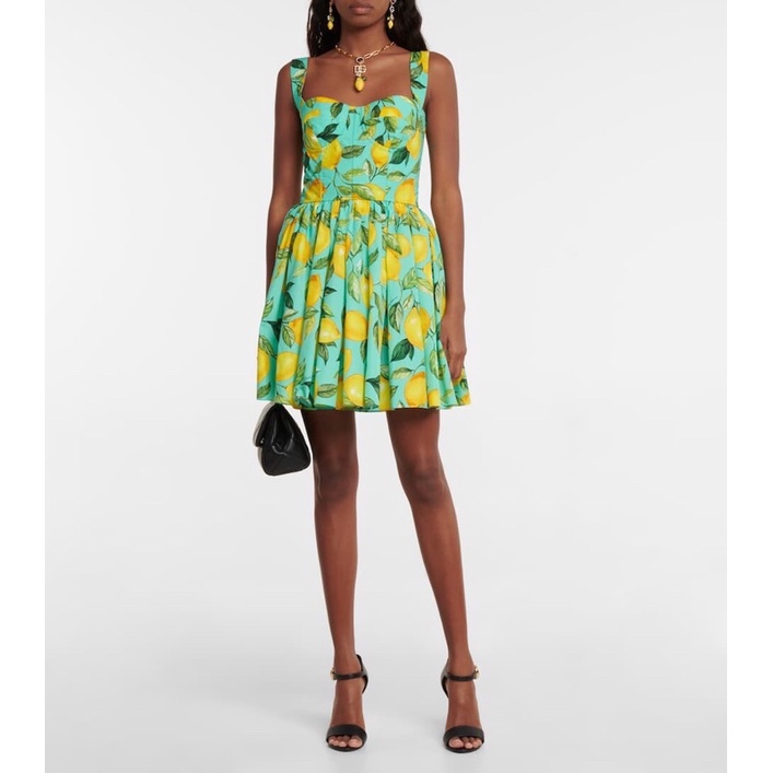 Váy xoè hai dây mùa hè 2023 Dolce&Gabbana cao cấp size SML