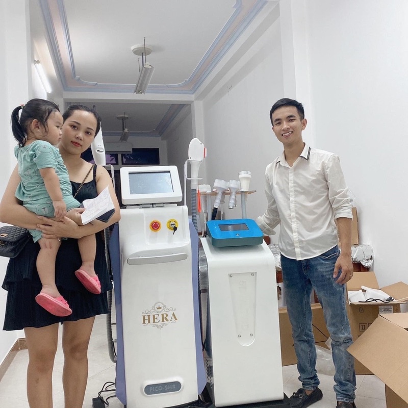 Máy triệt lông vĩnh viễn spa 2in1 laze xóa nám , xóa xăm HERA