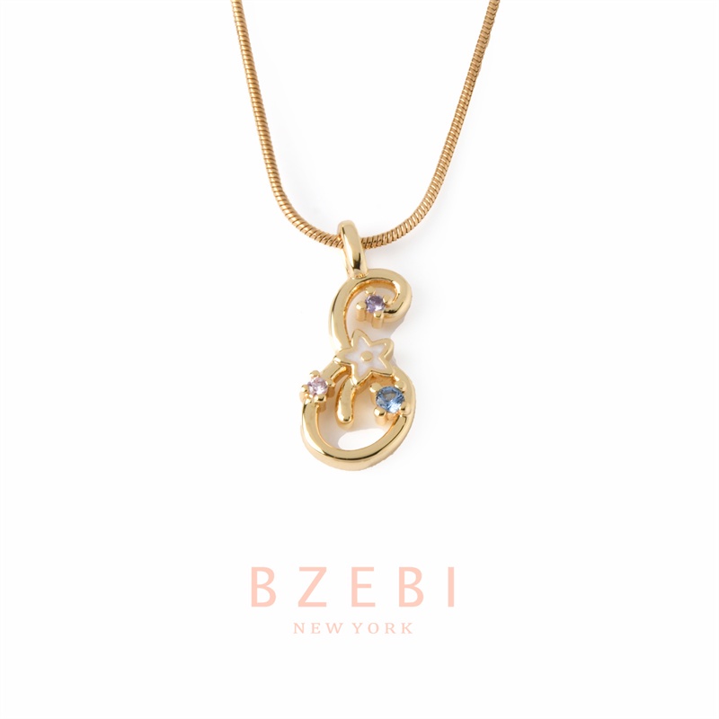 Vòng cổ Mạ Vàng 18K Mặt Hình Ngôi Sao Đính Đá Lấp Lánh Thời Trang 663n