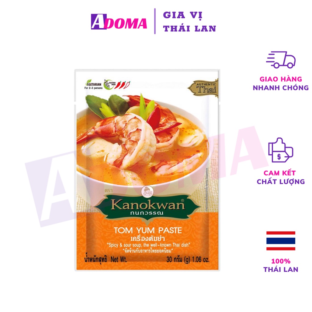 Sốt gia vị Lẩu Tom Yum Chuẩn Vị Thái Kanokwan 30g