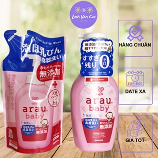 Nước rửa bình sữa Arau Baby của Nhật dạng chai và túi