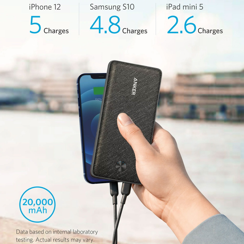 Pin sạc dự phòng ANKER PowerCore III SENSE 20K 20000mAh hỗ trợ sạc tối đa 20W - A1365 LAMINO