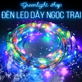 Dây đèn LED đổi màu ARGB hiệu ứng nháy đuổi chỉnh app đt cảm âm, led dây ngọc trai 10m chống nước trang trí Noel Tết