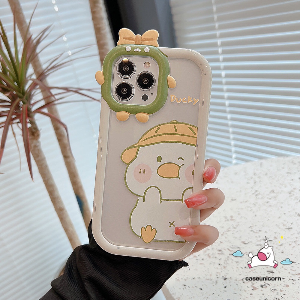 Ốp Điện Thoại Mềm Họa Tiết Chú Vịt 3D Dễ Thương Cho iPhone 11 13 12 14 Pro MAX 7 8 6 6S 14 Plus XR X XS MAX SE 2020