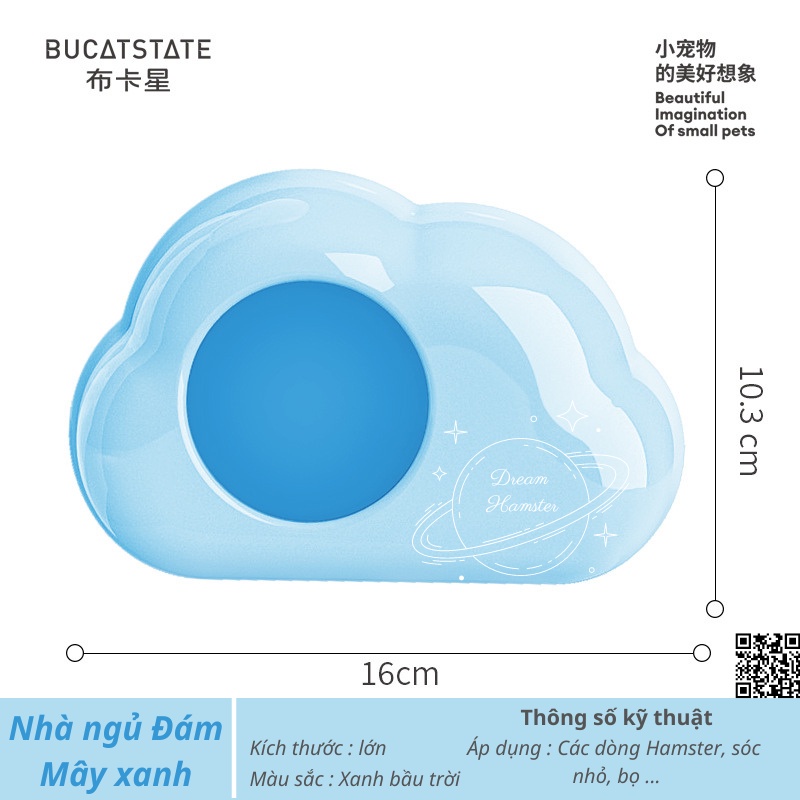 Nhà ngủ sứ cao cấp Đám Mây Bucatstate cho Hamster, bọ, nhím ...